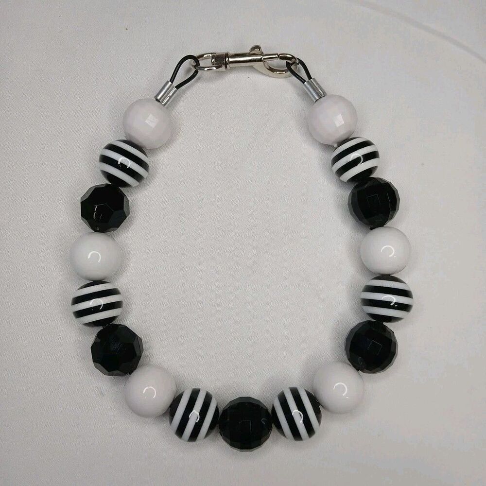 Handmade Statement Beaded Dog Puppy Collar Necklace Jewelry Durable M 16 1/2"
